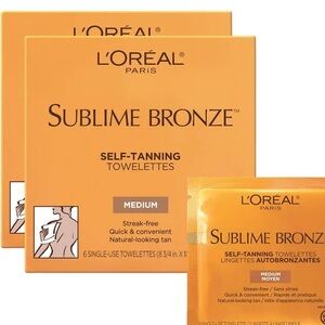 12ct L'Oreal Paris Sublime Bronze Self-Tanning Towelettes 2 boxes 🌞🕶️